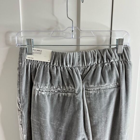 Ann Taylor Silver Gray Velvet Pull on Pants the easy ankle XS NWT - Picture 8 of 14